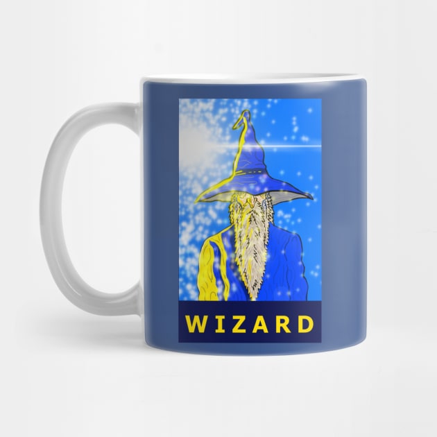 A Wizard Casts a Spell RPG DnD Artwork by DMcK Designs